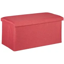 Relaxdays Truhenbank gepolstert Rot 38 x 76,5 x 38,5 cm