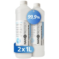 Nanoprotect Isopropanol 99,9% | 2 x 1 Liter Reiniger | Hochprozentiger Isopropylalkohol | IPA Reinigungsalkohol für Haushalt und Elektronik | Made in Germany