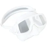 XHTLLO Schnorchelmaske, Silikongürtel, Gehärtete Glaslinse, Nebel Schnorchelmaske für Erwachsene, Zuverlässige, Bequeme Schwimmbrille, für Rebreather für Erwachsene(Weiß)