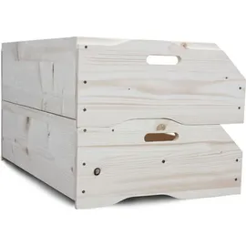 HABAU Stapelkiste Maxi 59 x 38 x 18 cm 18-tlg. natur