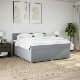 vidaXL Boxspringbett 180 x 200 cm Hellgrau