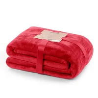 DecoKing Kuscheldecke 160x210 cm rot Decke Microfaser Tagesdecke Fleece