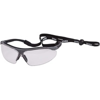 Uvex I-Vo Schutzbrille mit Kordel - Beschlagfrei - Klar/Grau