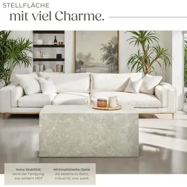 Tectake tectake® Couchtisch, minimalistisches Design, keine Montage, inkl. Bodenschoner, Belastbarkeit 45 kg