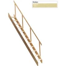 DOLLE Raumspartreppe Kiel bis 174,5-283cm Geschosshöhe in Fichte inklusive Geländer