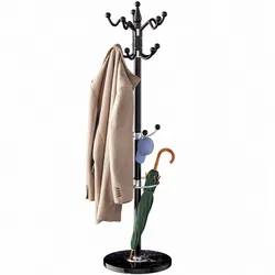 Kleiderständer Schwarz 173cm geschwungen
