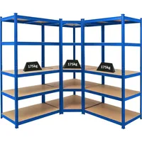 Proregal Eckregal Stahl 180x180x60cm Blau