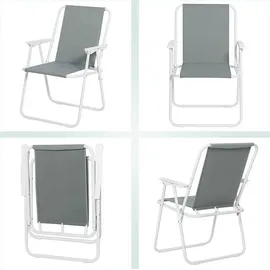 Woltu Campingstuhl 2er Set Dunkelgrau
