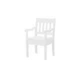 maison bleue Holzstuhl mit Armlehne Bendix , weiß , Maße (cm): B: 53,9 H: 93 T: 58.0