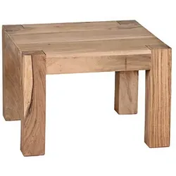 WOHNLING Couchtisch Massivholz akazie 60,0 x 60,0 x 40,0 cm