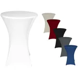 TexDeko Stehtischhusse Stretch Weiß Ø 60-65 cm 5er Set