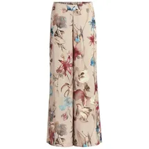 Vera Mont Marlene-Hose mit Blumenprint Beige/Dunkelrot 36