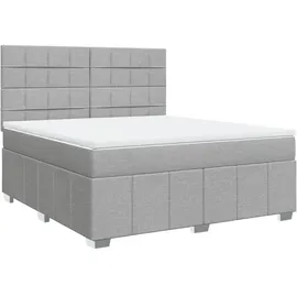 vidaXL Boxspringbett 180 x 200 cm Hellgrau