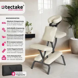 Tectake Massagestuhl aus Kunstleder - beige