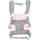 Bayer Chic 2000 Puppentrage Bauchtrage grau-rosa