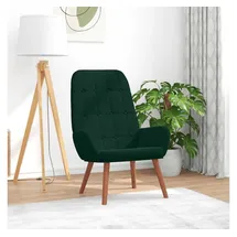 vidaXL Relaxsessel Dunkelgrün Samt 1-St 70 x 75 x 80 cm Grün mit Rollen