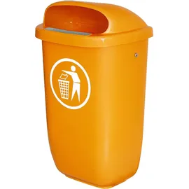 BRB-Lagertechnik Abfallbehälter für den Außenbereich 50 L orange 1 St.