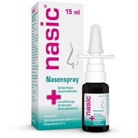 Nasic Nasenspray abschwellendes Schnupfenspray mit Xylometazolin & Dexpanthenol Schnupfen & Nasennebenhöhlen 15 ml