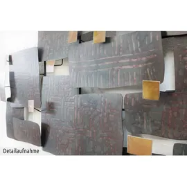 KUNSTLOFT Wanddeko, Braun, Metall, 2.7x62x7 cm, Dekoration, Skulpturen & Dekoobjekte, Wanddeko