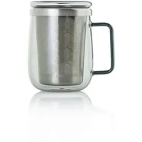 AdHoc Teeglas aus Borosilikatglas YUNA mit Edelstahl-Teefilter 0,56 Liter