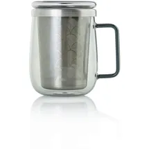 AdHoc Teeglas aus Borosilikatglas YUNA mit Edelstahl-Teefilter 0,56 Liter