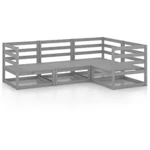 vidaXL Garten-Lounge-Set 4-tlg. grau