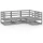 vidaXL Garten-Lounge-Set 4-tlg. grau