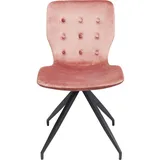 Kare Design Stuhl Butterfly rosa, Schminktischstuhl, Esszimmerstuhl samt, 84,5x47x56,2cm (H/B/T)