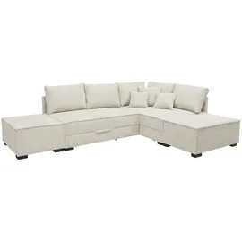 Home Affaire Eckcouch Polyester 3-Sitzer Beige