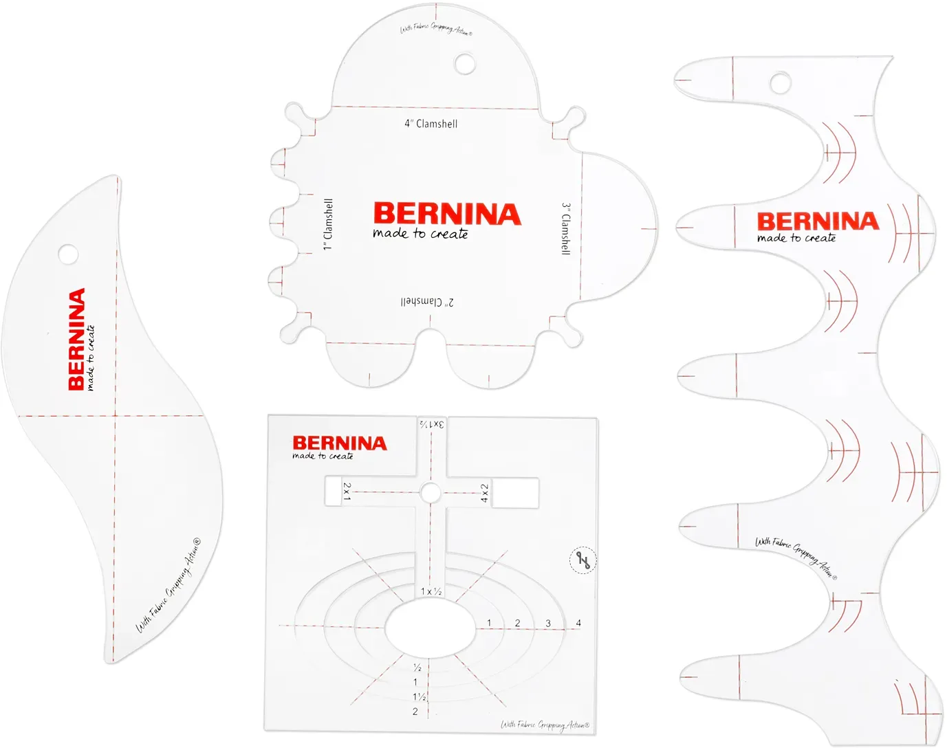 Bernina Formschablonen-Set Kurven und Muscheln