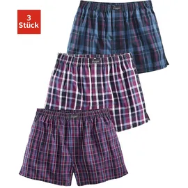 LE JOGGER Webboxer (Packung, 3 St.), aus reiner Baumwol, Gr. 7, bunt, , 425693-7