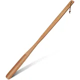 ZOMAKE Schuhlöffel Holz,Schuhanzieher aus Holz Lang,Schuhlöffel Extra Lang 75 cm Stabil Holzschuhlöffel Shoe Horn Wood Buchenholz für Damen Herren Kinder Ältere Menschen,mit Aufhängebohrung(Gelb)