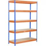 SIMONRACK Schwerlastregal KIT BRICOFORTE 1204-5 CHIPBOARD 458100040201245 orange, blau 120,0 x 45,0 x 200,0 cm