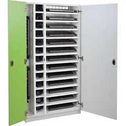 Notebooktower mit 13 Fächern,Türen und 2 Steckdosenleisten