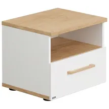 Paidi Nachtschrank Kira 48,4 x 40 x 39,1 cm Weiß/Eiche