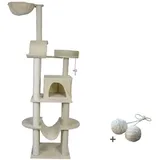 Rohrschneider Katzenbaum Travel mit Spielball, Farbe:beige