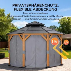 Sunjoy Vorhang für Zedernholz Gazebo 395 cm x 395 cm