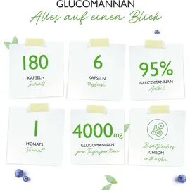 Vit4ever Glucomannan aus der Konjak Wurzel mit Chrom Kapseln 240 St.
