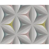 ascreation Vliestapete Scandinavian 2 0,53 m x 10 m 960422 Blau/Grau/Rosa