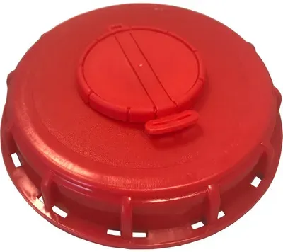 IBC Innengewinde-Kappe mit Entlüftungsventil in Polypropylen rot, DN 150mm