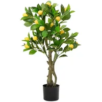 vidaXL Zitronenbaum Künstlich 234 Blätter 90 cm Grün,