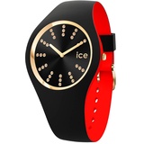 ICE-Watch - ICE cosmos Black golden - Schwarze Damenuhr mit Silikonarmband - 021047 (Medium)