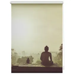 Lichtblick Rollo, ‎‎Klemmfix, 100x150 cm‎‎, Tempel Borobudur, orange