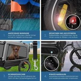 Kesser Hundeanhänger Boxer 3-in-1 grau