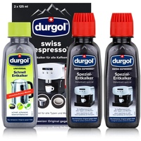 Durgol Swiss Spezial Espresso Entkalker 2 Fl. a 125ml + 1 Fl. á 125 ml Gratis Muster