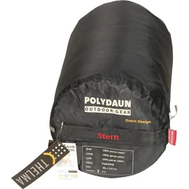 Polydaun Deckenschlafsack "Schlafsack Stern 85x210 cm Antraziet- 4-Jahreszeiten", braun (mist), Schlafsäcke, B/L: 85cm x 210cm, umlaufender Reißverschluss, Obermaterial: 100% Baumwolle, L:210cm