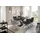 MCA Furniture MCA LIMONE 2 4 Fuß Stuhl mit Armlehnen Edelstahl/Leder 360° drehbar Remona - creme , Maße (cm): B: 61 H: 88 T: 62