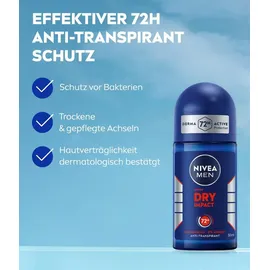 NIVEA Dry Impact Deodorant Roll-On 6 x 50 ml
