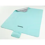 Picknickdecke (BT 130x180 cm) - türkis - BT 130x180 cm
