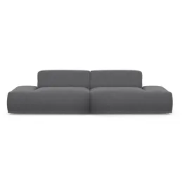 TRENDMANUFAKTUR Big-Sofa »Braga, toller Sitzkomfort, Designsofa« in moderner Optik, mit hochwertigem Kaltschaum grau